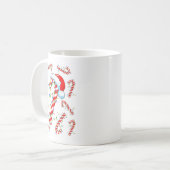 Candy Cane Santa Christmas Red And White Funny Xma Kaffeetasse (Vorderseite Links)