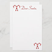 Candy Cane Santa Stationary Briefpapier (Vorne/Hinten)