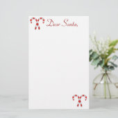 Candy Cane Santa Stationary Briefpapier (Stehend Vorderseite)
