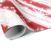 Candy Cane Schneeflocken Glitzern Geschenkpapier (Rolleneckpunkt)