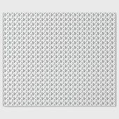 Candy Cane Schwarz-Weiß Muster Geschenkpapier (Flach)