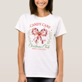 Candy Cane signiert minimales Logo Weihnachtsmerke T-Shirt (Vorderseite)
