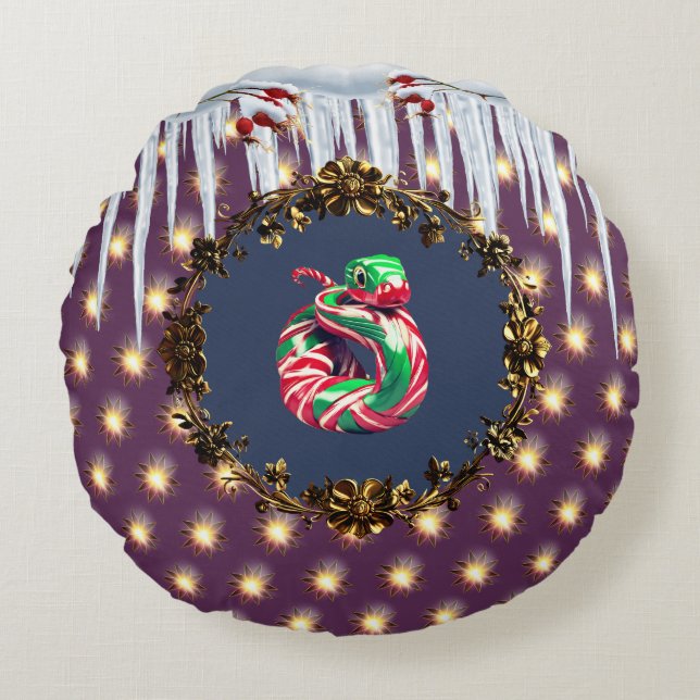 CANDY CANE SNAKE Kissen (Vorderseite)