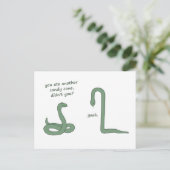 Candy Cane Snake Postkarte (Stehend Vorderseite)