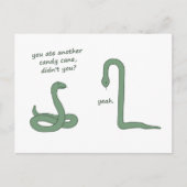 Candy Cane Snake Postkarte (Vorderseite)