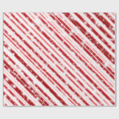 Candy Cane Snow Glitzern Geschenkpapier (Flach)