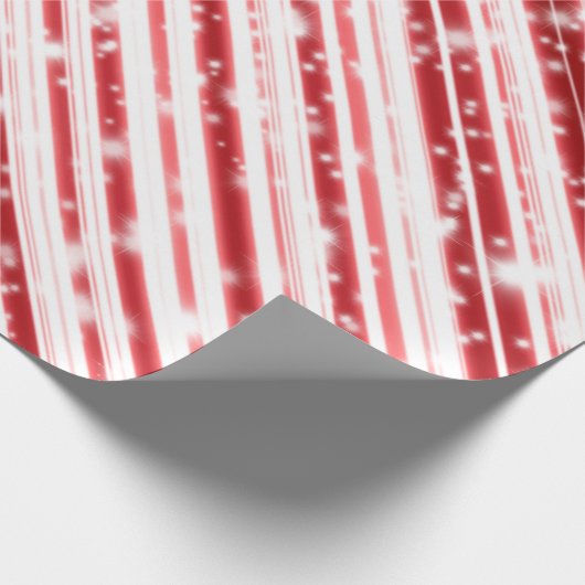 Candy Cane Snow Glitzern Geschenkpapier (Ecke)