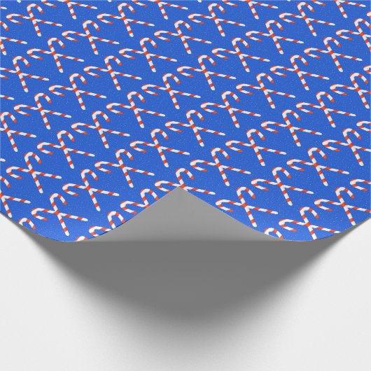 Candy Cane & Snow Weihnachtswrapping Paper Geschenkpapier (Ecke)