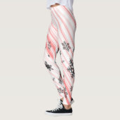 Candy Cane Snowflakes Spandex Leggings (Links)