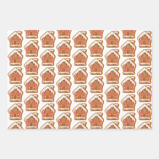 Candy Cane, Snowman & Gingerbrot Geschenkpapier Set (Vorderseite 3)