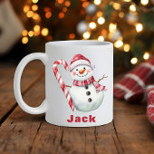 Candy Cane Snowman Weihnachten Kaffeetasse