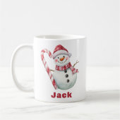 Candy Cane Snowman Weihnachten Kaffeetasse (Links)