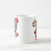 Candy Cane Snowman Weihnachts-Individuelle Name Kaffeetasse (Mittel)