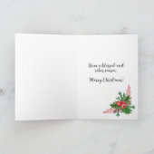 Candy Cane Sober Christmas Card Feiertagskarte (Innenseite)