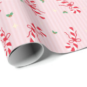 Candy Cane Sprinkle Pattern - Pink Holiday Design Geschenkpapier (Rolleneckpunkt)