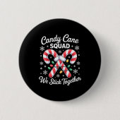 Candy Cane Squad Cute Christmas Matching Design Button (Vorderseite)