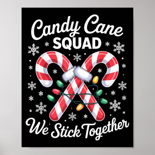 Candy Cane Squad Cute Christmas Matching Design Poster (Vorne)