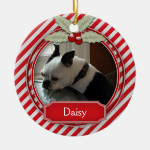 Candy Cane Streifen für Haustiere Keramik Ornament