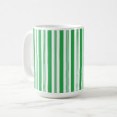 Candy Cane Streifen, grün, weiß Kaffeetasse (Vorderseite Links)