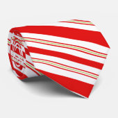 Candy Cane Streifen in festlichem Rot und Weiß Krawatte (Gerollt)