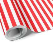 Candy Cane Streifen in Weihnachten Rot und Schnee  Geschenkpapier (Rolleneckpunkt)
