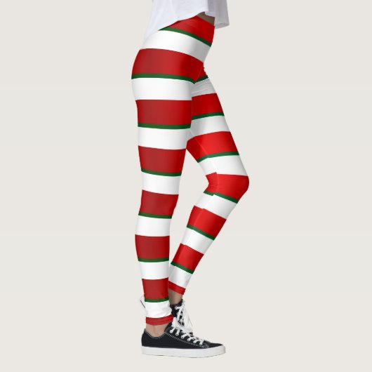 Candy Cane Streifen - Keine Pisse - Spaß Leggings (Rechts)