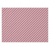 Candy Cane Streifen, Pfefferminz Pink und Schokola Tischdecke (Vorderseite (Horizontal))