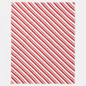 Candy Cane Streifen, Pfefferminz rot-weiß Fleecedecke (Vorderseite)
