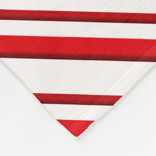 Candy Cane Streifen, Pfefferminz rot-weiß Fleecedecke (Ecke)
