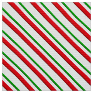 Candy Cane Streifen, rot, grün und weiß Stoff