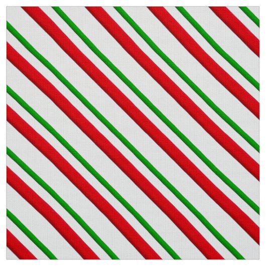 Candy Cane Streifen, rot, grün und weiß Stoff (Muster)