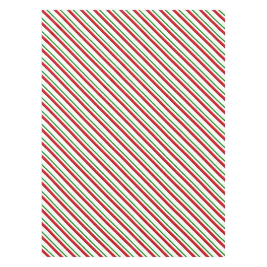 Candy Cane Streifen, rot, grün und weiß Tischdecke (Vorderseite)