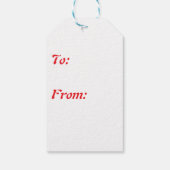 Candy Cane Streifen rot und weiß Geschenkanhänger (Rückseite)