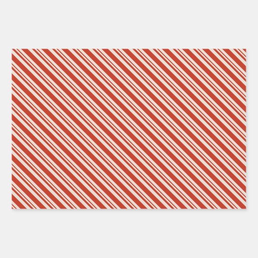 Candy Cane Streifen und Pilze Geschenkpapier Set (Vorderseite 2)