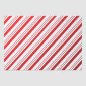 Candy Cane Streifen Weihnachtszettel Seidenpapier (Vorderseite)