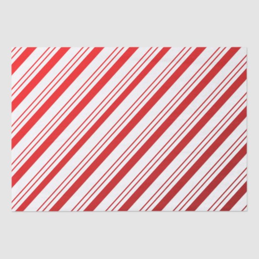 Candy Cane Streifen Weihnachtszettel Seidenpapier (Vorderseite)