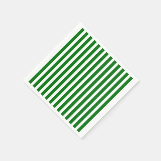 Candy Cane Streifen zu Weihnachten Grün & Schnee W Serviette (Ecke)