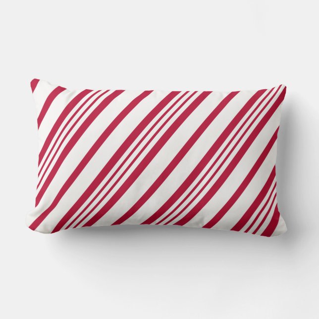 Candy Cane Strip Lendenkissen (Vorderseite)