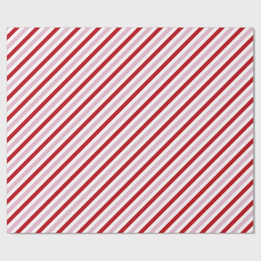 Candy Cane Strip Wrapping Paper Geschenkpapier (Flach)
