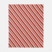 Candy Cane Stripe Fleece Blanket (Vorderseite)