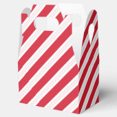 Candy Cane Stripe Gabled Christmas Party Favor Box Geschenkschachtel (Geöffnet)