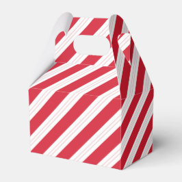 Candy Cane Stripe Gabled Christmas Party Favor Box Geschenkschachtel