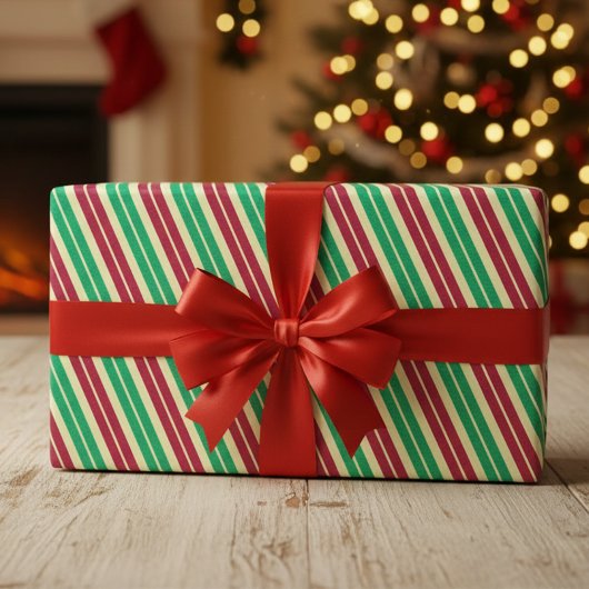 Candy Cane Stripe Geschenkpapier