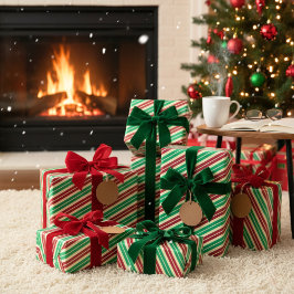 Candy Cane Stripe Geschenkpapier