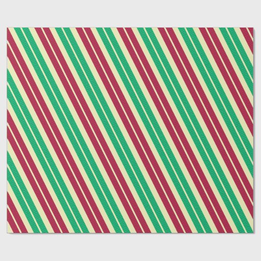Candy Cane Stripe Geschenkpapier (Flach)