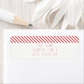 Candy Cane Stripe Holiday Rücksendeadresse (Insitu)