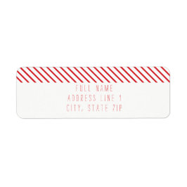 Candy Cane Stripe Holiday Rücksendeadresse