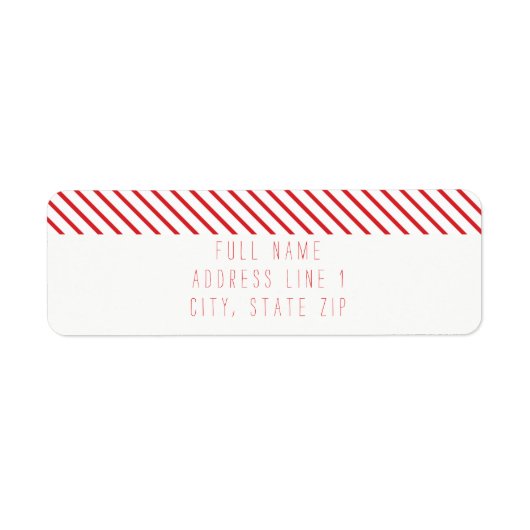 Candy Cane Stripe Holiday Rücksendeadresse (Vorne)
