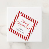 Candy Cane stripe Merry Christmas Platz Geschenkanhänger (Beispiel)