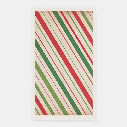 Candy Cane Stripe Papierhandtuch Serviette (Vorderseite)